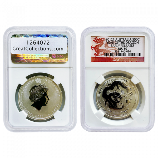 Australia 2012 Silver 50 Cents Year of The Dragon