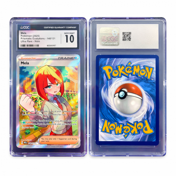 2025 Pokémon Prismatic Evolutions – Mela 140/131 Ultra Rare Holo | CGC GEM Mint 10