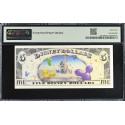 2009 Disney Dollar $5 PMG 64 EPQ Block D Daisy & Minnie Cinderella’s Castle – Rare Birthday Party Issue