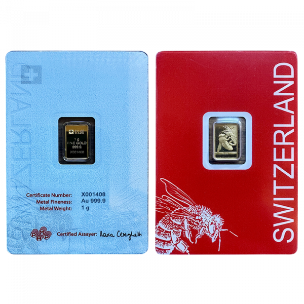 2025 Switzerland PAMP Bee Fine 1g Gold Bar Fauna Wildlife Series