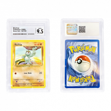 1999 Pokémon Base Set Machop 52/102 - CGC Graded Mint + 9.5
