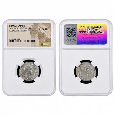 Roman Empire, Gordian III (AD238-244) Silver Antoninianus, Double Denarius NGC VF